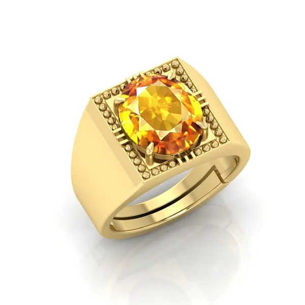 Yellow_Pukhraj|_Yellow_Sapphire_Adjustable_Ring_|_Natural_Original_Lab_Certified_Gemstone_A+_Quality_For_Men_&_Women_|_4.25_to13.25_Ratti
